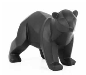 Time for home Černá dekorativní soška Origami Bear S