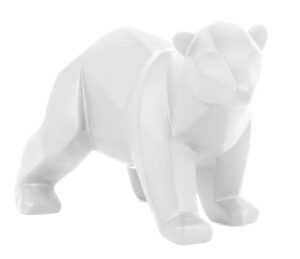 Time for home Bílá dekorativní soška Origami Bear S
