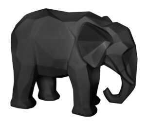 Time for home Černá dekorativní soška Origami Elephant