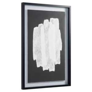 Černo bílý abstraktní obraz Kave Home Moad 90 x 60 cm