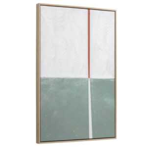 Zeleno bílý abstraktní obraz Kave Home Malvern 70 x 50 cm