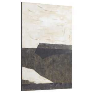 Černo bílý abstraktní obraz Kave Home Zanila 90 x 60 cm