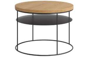 Take Me Home Dubový konferenční stolek Amsterdam II. 80 cm s černou podnoží