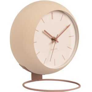 Time for home Pískově hnědé kovové stolní hodiny Haleen 21 cm