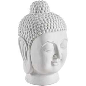 Bílá keramická dekorativní soška Bizzotto Buddha Head