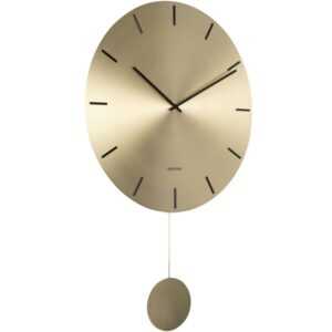 Time for home Zlaté nástěnné hodiny Niria 47 cm s kyvadlem
