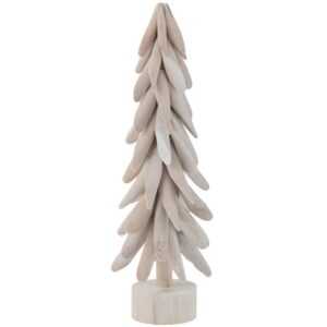 Bílá dřevěná vánoční dekorace J-line Rukha 50 cm