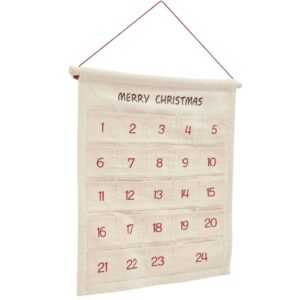 Bavlněný nástěnný adventní kalendář  Kave Home Nahir 76 x 57 cm