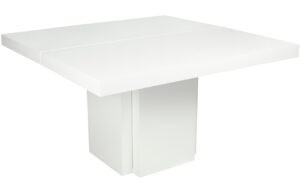 Bílý lakovaný jídelní stůl TEMAHOME Dusk 150 x 150 cm
