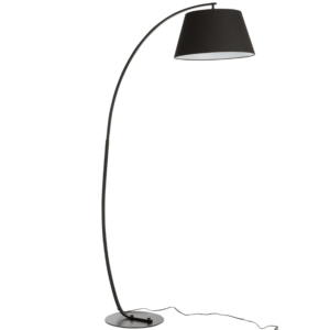 Černá látková stojací lampa J-line Molta 188 cm
