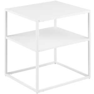 Scandi Bílý kovový odkládací stolek Newis 45 x 40 cm