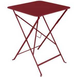 Červený kovový skládací stůl Fermob Bistro 57 x 57 cm