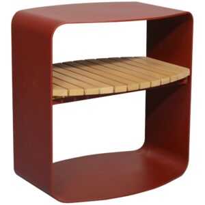 Červený hliníkový zahradní odkládací stolek No.109 Mindo 48 x 35 cm