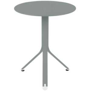 Popelově šedý kovový stůl Fermob Rest'O Ø 60 cm