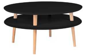 Černý lakovaný konferenční stolek RAGABA UFO 70 cm