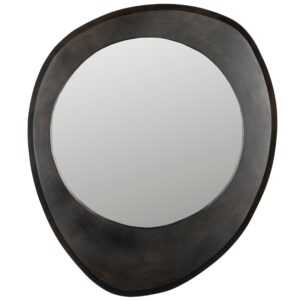 Černé dřevěné závěsné zrcadlo DUTCHBONE AREN M