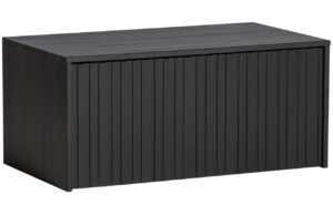 Hoorns Černá dřevěná lavice s úložným prostorem Gravia 88 x 50 cm
