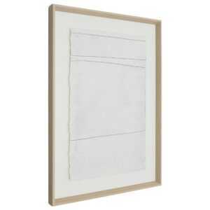 Bílý abstraktní obraz Kave Home Durkan 70 x 50 cm