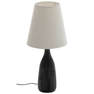 Kave Home Černobílá dřevěná stolní lampa Luvia