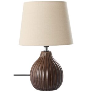 Jotex Hnědá keramická stolní lampa MONA