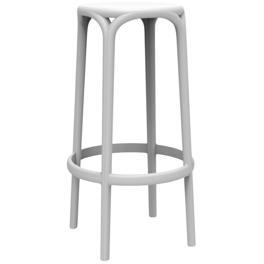 VONDOM Bílá plastová barová židle BROOKLYN 76 cm