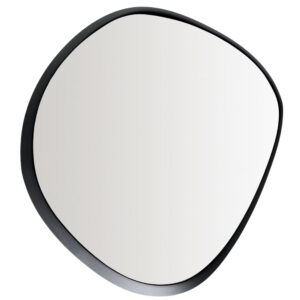 Kave Home Černé kovové závěsné zrcadlo Tebel 74