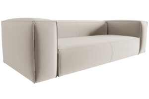 Cosmopolitan Design Světle béžová sametová čtyřmístná pohovka Mackay 230 cm