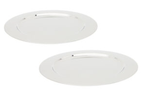 Kave Home Set dvou nerezových talířů Nirela 33 cm