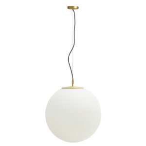 Kave Home Bílé skleněné závěsné světlo Brisia 50 cm