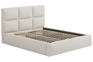 Windsor & Co Světle béžová dvoulůžková postel Libera 160 x 200 cm s úložným prostorem