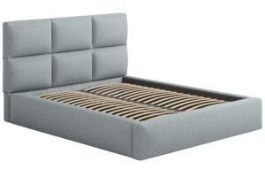 Windsor & Co Šedá dvoulůžková postel Libera 180 x 200 cm s úložným prostorem