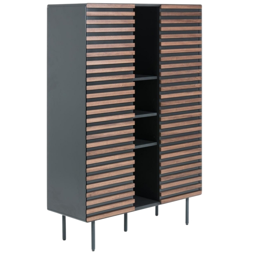 Kave Home Černá lakovaná skříň Kesia 155 x 105 cm