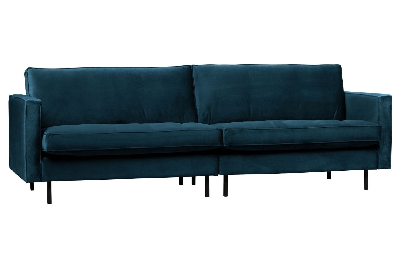 WOOOD Sametová pohovka Raden 275 cm s prošíváním