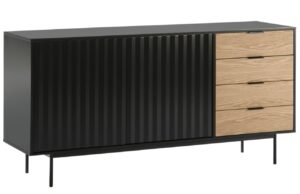 Černá lakovaná komoda Teulat Sierra 159 x 47 cm
