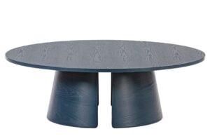 Modrý kulatý konferenční stolek Teulat Cep 110 cm