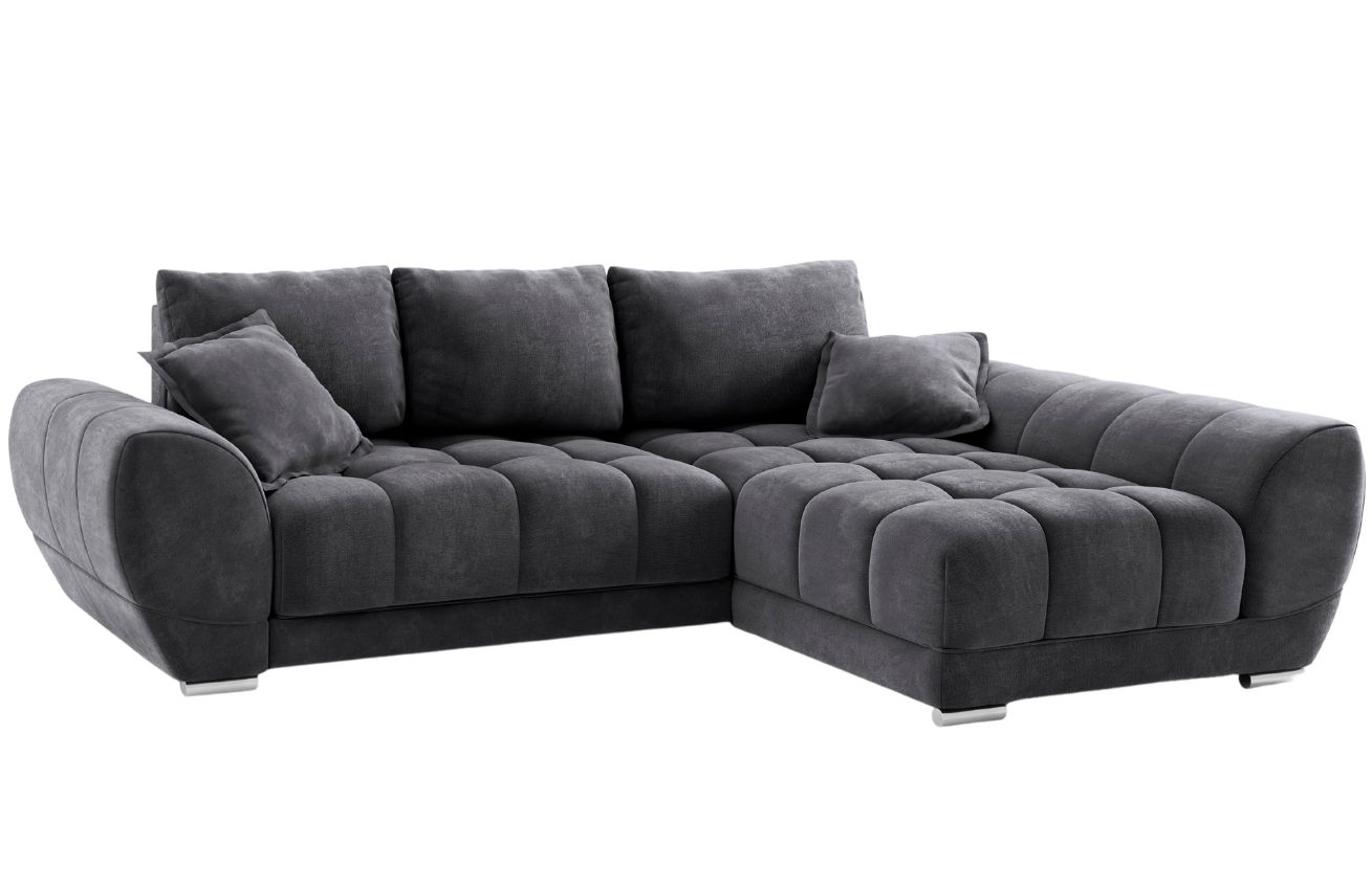 Windsor & Co Sametová rozkládací pohovka Nuage 285 cm