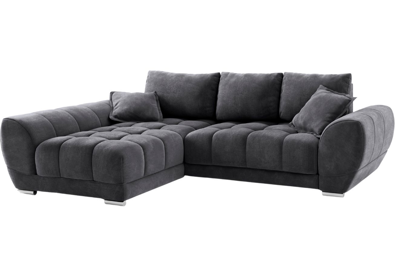 Windsor & Co Sametová rozkládací pohovka Nuage 285 cm