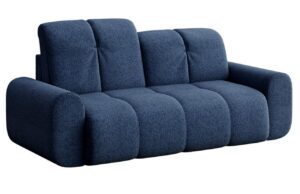 Devichy Tmavě modrá bouclé dvoumístná pohovka Tous 210 cm