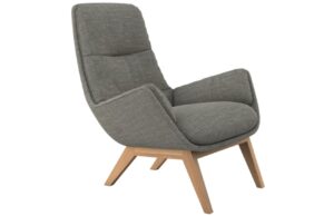 Šedé čalouněné lounge křeslo FLEXLUX MORO