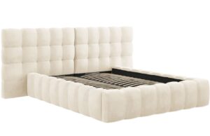 Micadoni Sametová postel Mamaia 160 x 200 cm s úložným prostorem