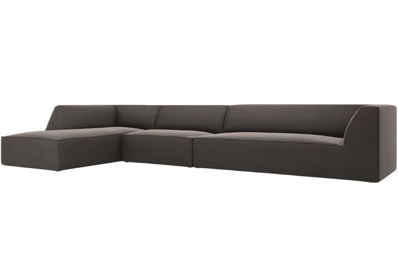 Micadoni Sametová rohová pohovka Ruby 366 cm