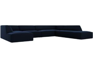 Micadoni Sametová rohová pohovka Ruby 366 cm