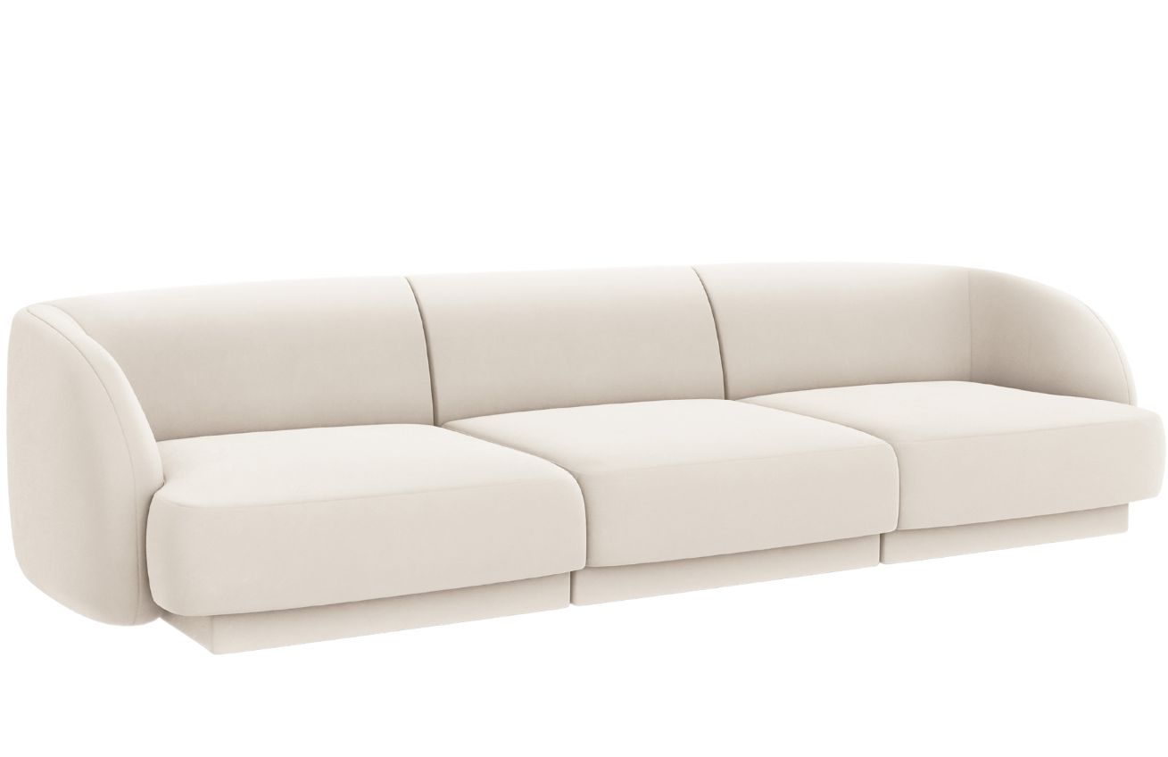 Micadoni Sametová pohovka Miley 255 cm