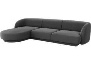 Micadoni Sametová rohová pohovka Miley 255 cm