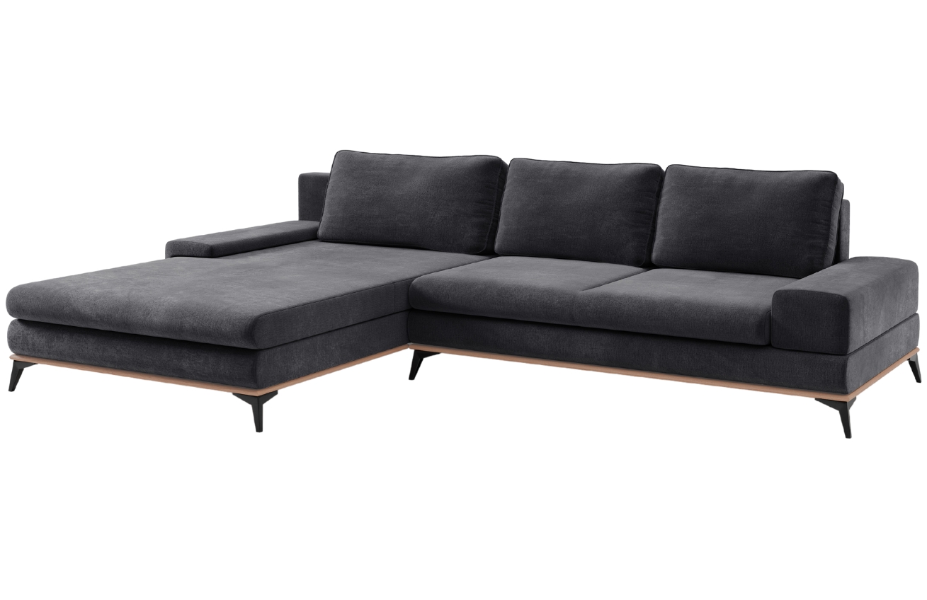 Windsor & Co Sametová rozkládací pohovka Astre 315 cm