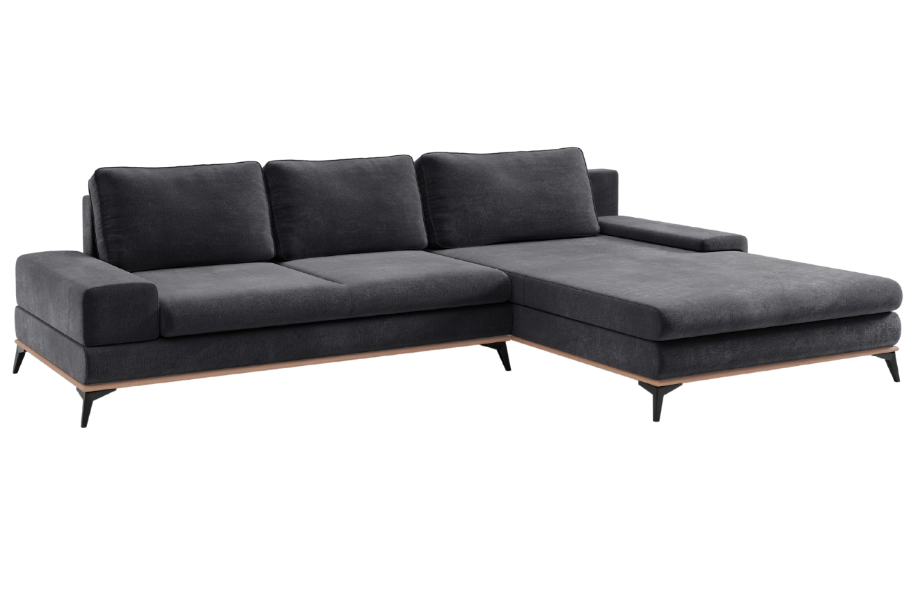 Windsor & Co Sametová rozkládací pohovka Astre 315 cm