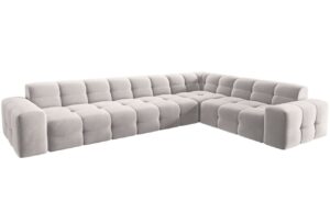 Micadoni Sametová rohová pohovka Kendal 332 cm