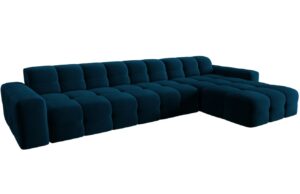 Micadoni Sametová rohová pohovka Kendal 357 cm