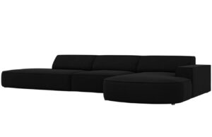 Micadoni Sametová rohová pohovka Jodie 342 cm