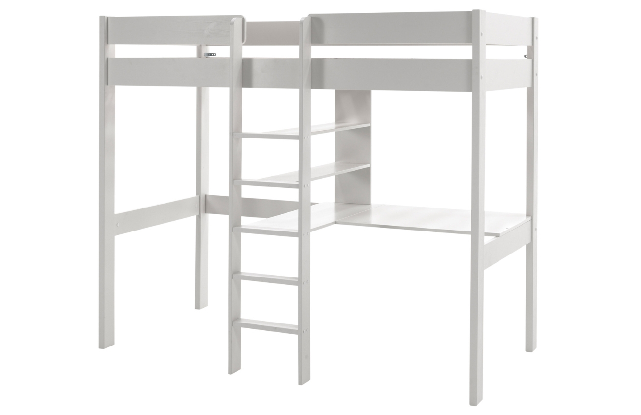 Vipack Dřevěná patrová postel a stůl Pino 90 x 200 cm